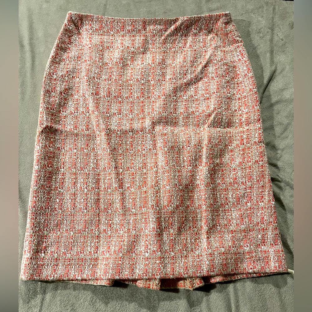 Anne Klein pencil skirt woven texture size 2